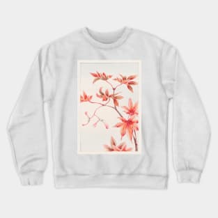 Momiji Maple Tree With Leaves And Seeds by Megata Morikaga Crewneck Sweatshirt